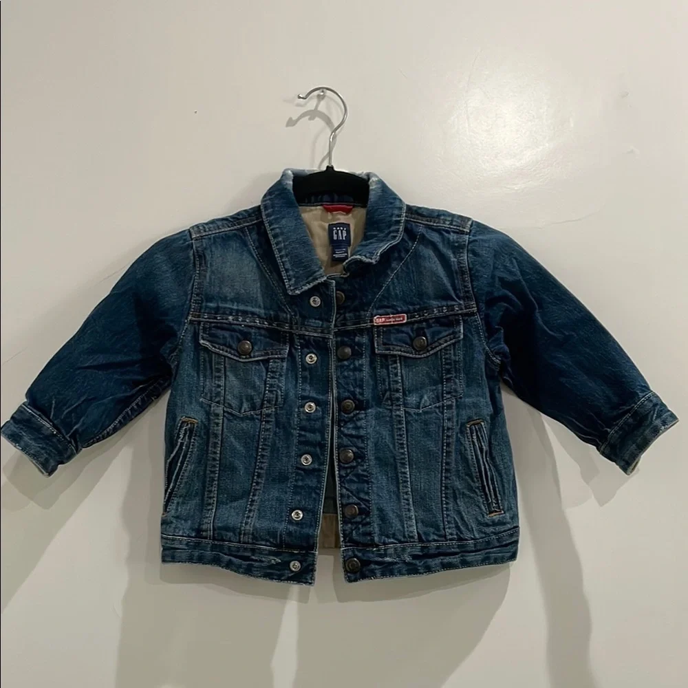 Vintage Baby Gap Classic Denim Jacket Distressed Size Toddler 4 Years